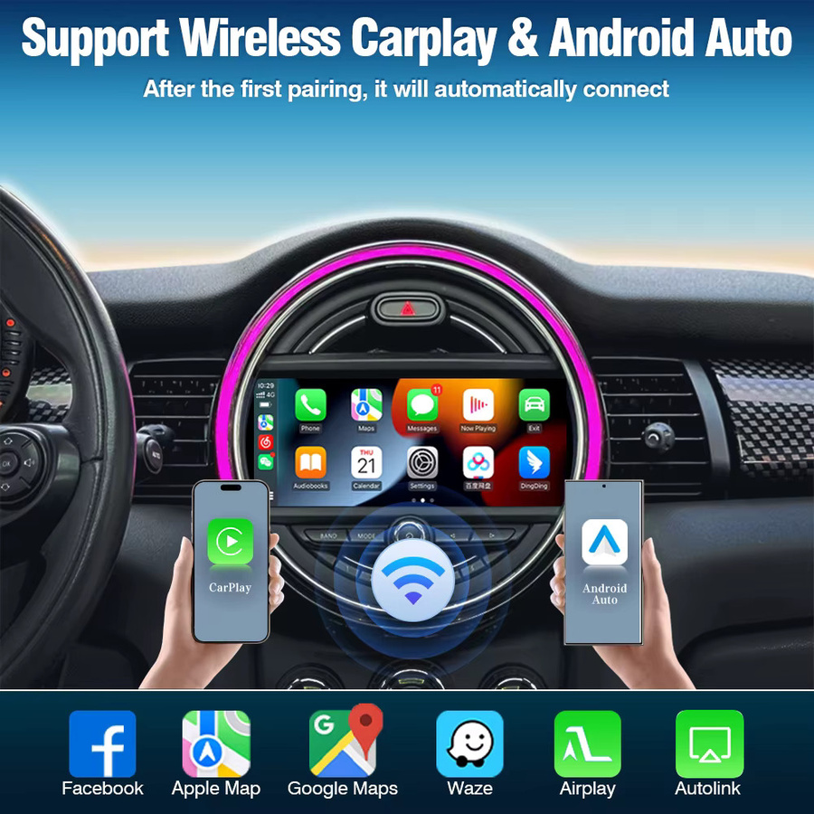 AUTOTOP Kabelloses CarPlay und Android Auto Interface für BMW und MINI CIC NBT EVO mit GPS und Bluetooth in Schwarz - Bild 2