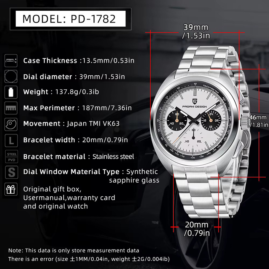 PAGANI DESIGN Chronograph, Quarz, Herren - Bild 5
