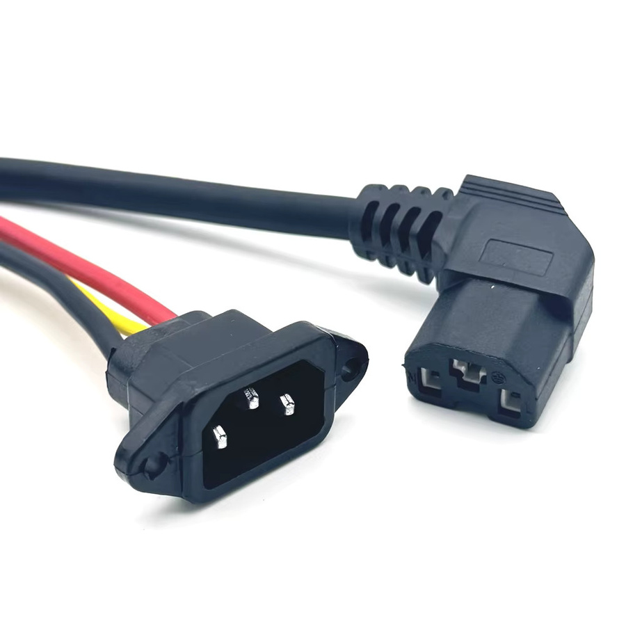 LAJQTAO E-Bike-Akku-Ladestecker mit drei vertikalen Ladebuchsen, 12AWG-Kabel und Winkelanschluss für 60V 72V Elektrofahrzeuge, Schwarz - Bild 4
