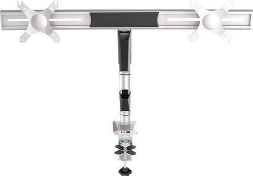 Neomounts Monitor-Tischhalterung NM-D725DXSILVER für 2 Displays, 25,4 bis 68,6 cm, Farbe: Silber, rotierbar, schwenkbar und neigbar, VESA 75x75 mm - Bild 1
