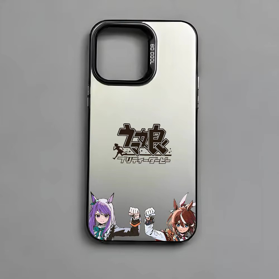 Anime Umamusume Handyhülle für iPhone 11 bis 17 Pro Max mit mattem Laser Metallic Aurora Effekt in Mehrfarbig - Bild 5