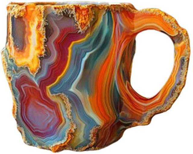 APWIKOGER Luxusbecher aus Kristall in Rot, eleganter Kaffeebecher und Wassertasse mit 200 ml Volumen - Bild 1
