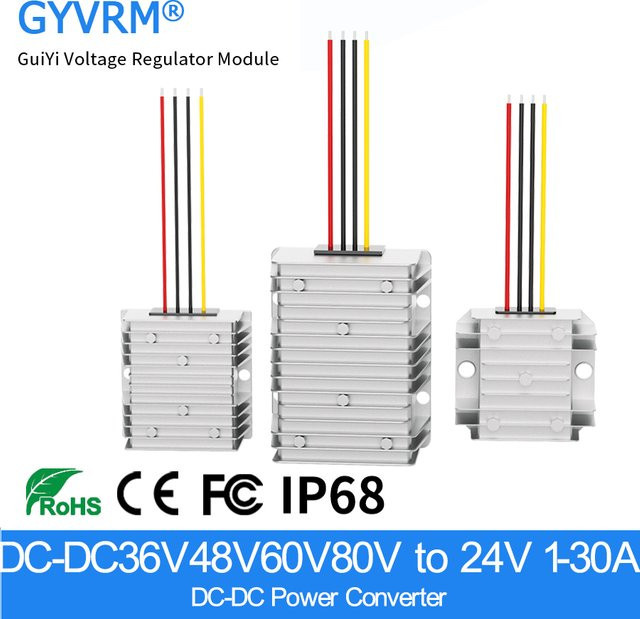 GYVRM DC-DC Step Down Buck Converter Wasserdicht IP68 480W Spannungsregler für 36V 48V bis 24V - Bild 1