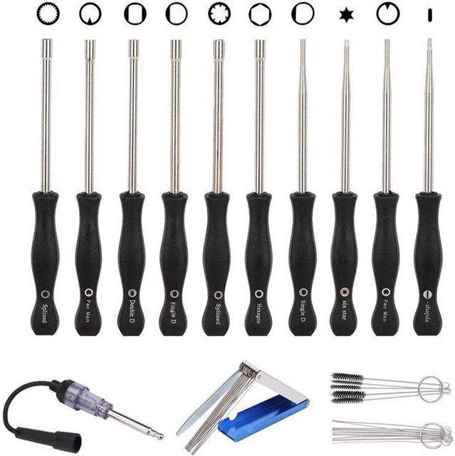 Meterk 10-teiliges Vergaser-Einstellwerkzeug-Set aus Edelstahl in Silber - Bild 1