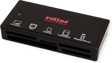 Roline USB 3.2 Gen 1 Multi Card Reader, Schwarz - Bild 1