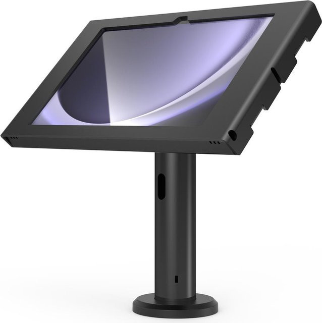 Compulocks Apex Enclosure Rise Stand für Samsung Galaxy Tab S9 und S9 FE, 10,9 Zoll, Schwarz, verriegelbarer Metallrahmen mit freiliegender Front- und Rückkamera - Bild 1