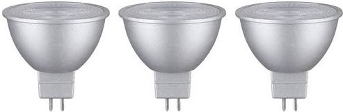 Paulmann LED Reflektor 28914 GU5.3 Warmweiß Silber, 3 Stück, Durchmesser: 50 mm, Höhe: 48 mm - Bild 1