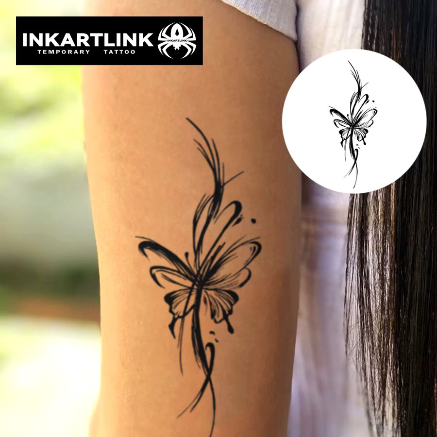 INKARTLINK Temporäre Tattoo-Aufkleber, Schmetterlinge - Bild 2