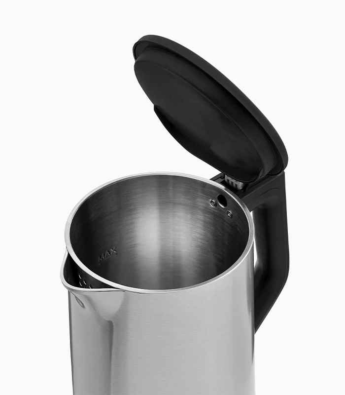 GUTFELS WATER 3020 Wasserkocher aus Edelstahl in Schwarz und Silber mit Kalkschutzfilter, 1,5 l - Bild 3