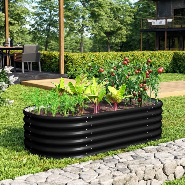 Vitavia Hochbeet Terra 401 Basic aus Stahlblech, schwarz, Höhe: 40 cm - Bild 1