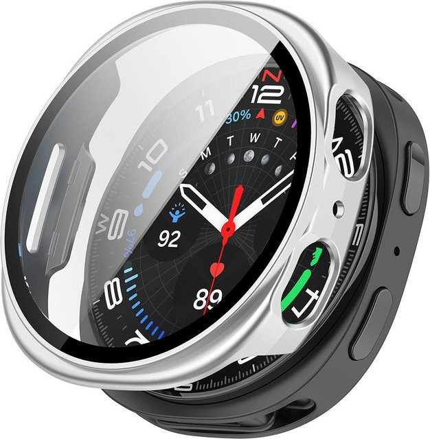 Techsuit Defense360 Pro Hülle für Samsung Galaxy Watch9 / Watch8 44mm, Silber - Bild 1