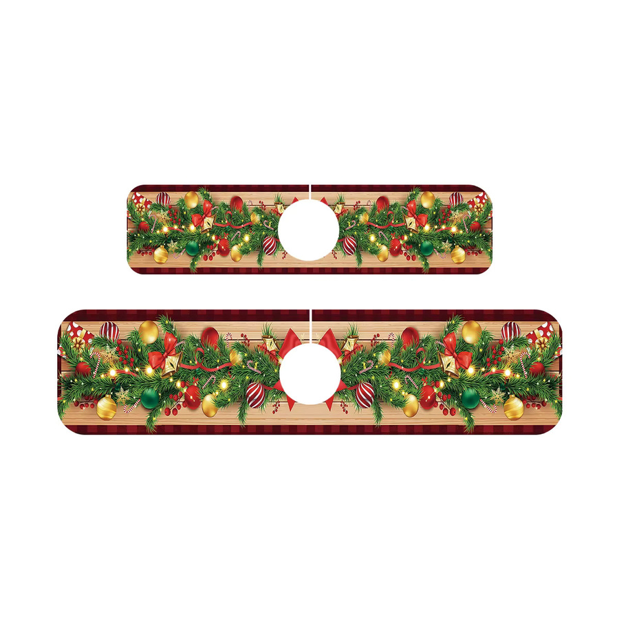 PATIMATE Saugfähige Küchenmatte für das Waschbecken mit Weihnachtsdesign, Multicolor - Bild 4
