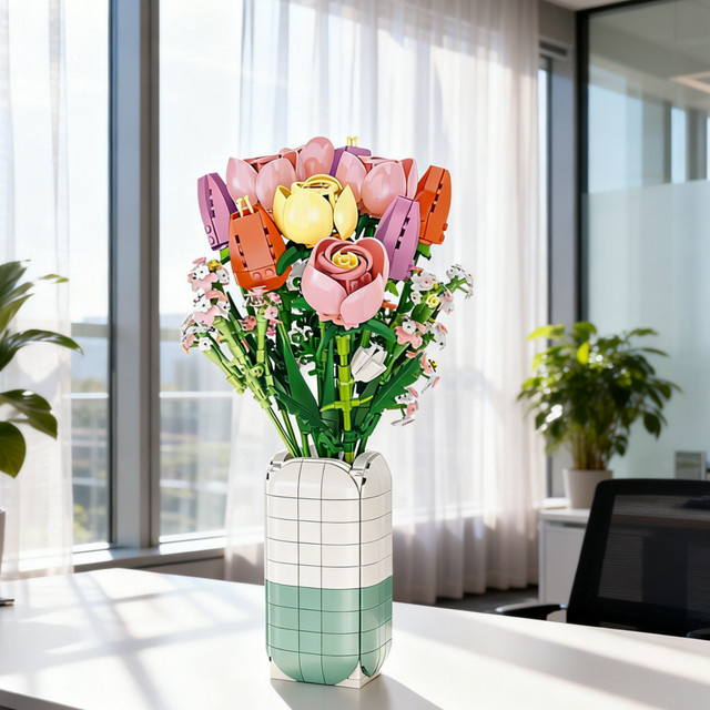 Forever Flower Bausteine-Spielzeug, künstliche Blumen, Bunt / Mehrfarbig - Bild 1
