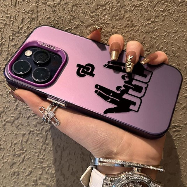 Stoßfeste matte iPhone Hülle Rapper JuL C'est Pas Des Lol in Purple für iPhone 17 bis iPhone 7 Plus - Bild 1