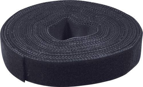Value Klettband zum Bündeln in Schwarz, Länge: 25 m, Breite: 10 mm - Bild 1