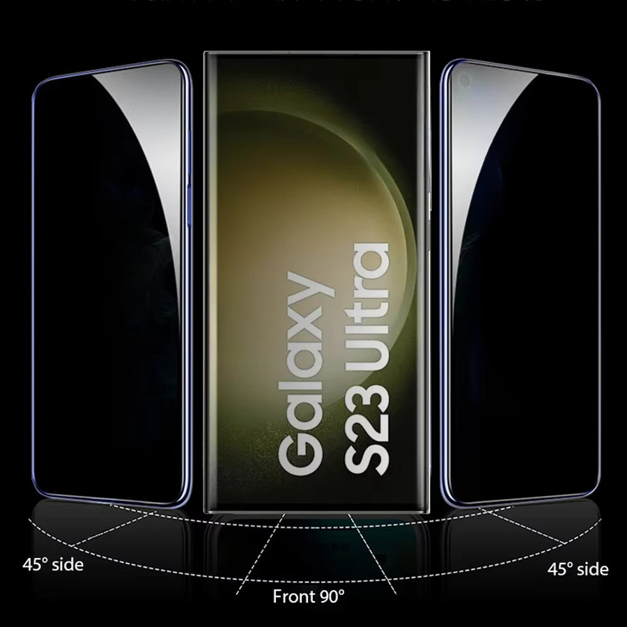 2er-Pack Privatsphäre Schutz Glas für Samsung Galaxy S23 S24 Ultra S21 S20 Plus Anti-Spy Displayschutz Transparent - Bild 1