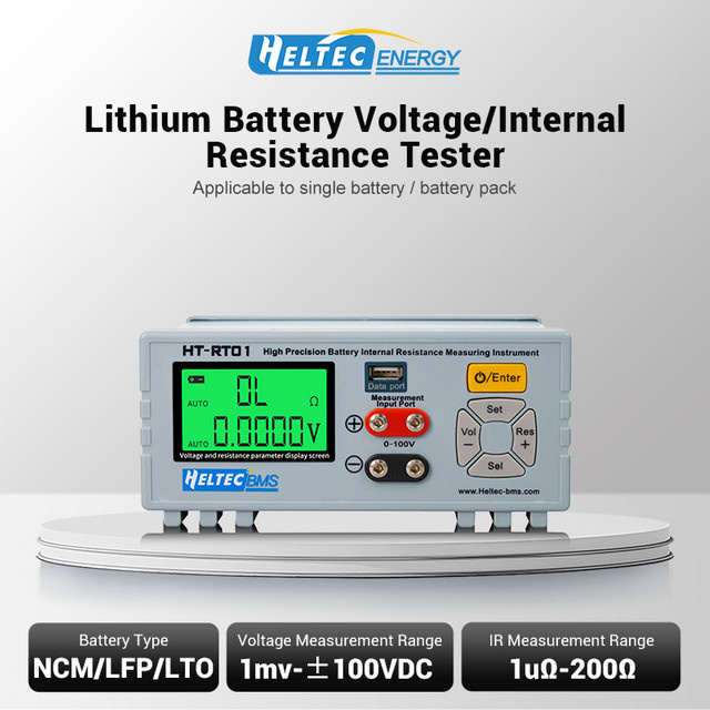 HeltecBMS Hochpräzises Testgerät für den Innenwiderstand und die Spannung von 18650 und LiFePO4 Lithium-Batterie-Packs - Bild 1