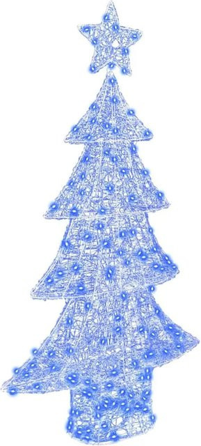 vidaXL 3D Weihnachtsbaum aus Acryl mit 160 LEDs in Blau, Höhe: 150 cm - Bild 1