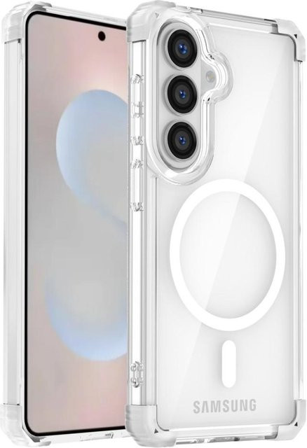 Stoßfeste Armor Schutzhülle für Samsung Galaxy S26 S25 S24 S23 S22 S21 Ultra Plus S23FE S24FE mit MagSafe Kompatibilität, Transparent - Bild 1