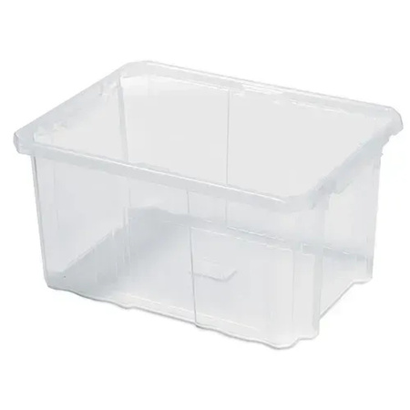 PROREGAL SuperSparSet 10x Mehrzweck Aufbewahrungsbox mit Deckel, Transparent, H x B x T: 26 x 60 x 40 cm, 55 Liter