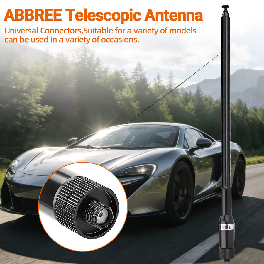 ABBREE CB-05 CB Radio Antenne 27MHz mit SMA-Buchse für Handheld Teleskop Walkie Talkie, kompatibel mit BAOFENG UV-5R Mini UV-21Pro UV-32, Schwarz - Bild 5