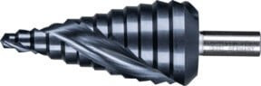PFERD Stufenbohrer HSS mit 12 Stufen Ø 6-37 mm, 3-Flächenschaft Ø 10 mm, HICOAT beschichtet, Silber - Bild 1