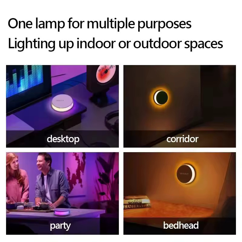 YEELIGHT RGB Nachtlicht mit Bewegungserkennung, magnetische LED-Dekorlampe mit 2 Modi und Typ-C-Anschluss, Multicolor - Bild 4