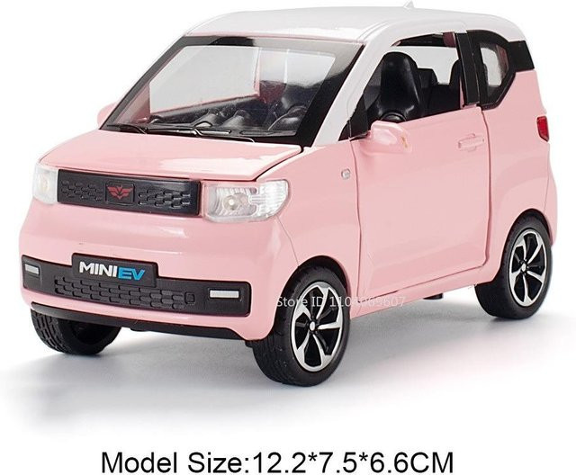 Linyi toy car Wuling Hongguang Mini Ev, Spielzeugmodell, 1:24, mit Sound und Licht, ab 14 Jahren - Bild 1