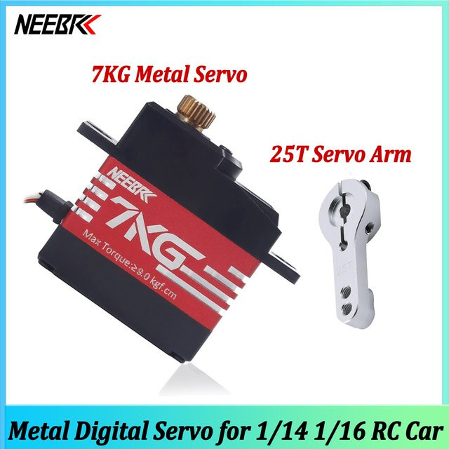 NEEBRC Digital Servo, Wasserdichter Halb-Aluminium-Rahmen, Metallgetriebe, Schwarz - Bild 1