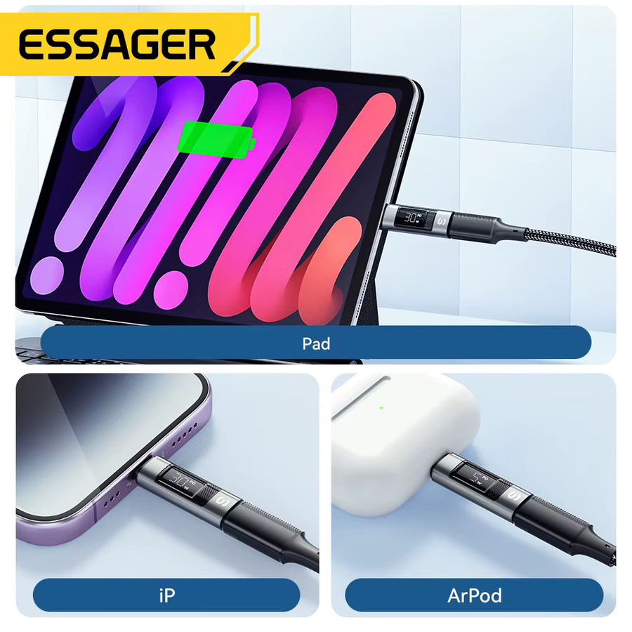 Essager USB C auf Lightning OTG Adapter mit PD 30 W Schnellladung für iPhone 15 14 13 - Bild 4