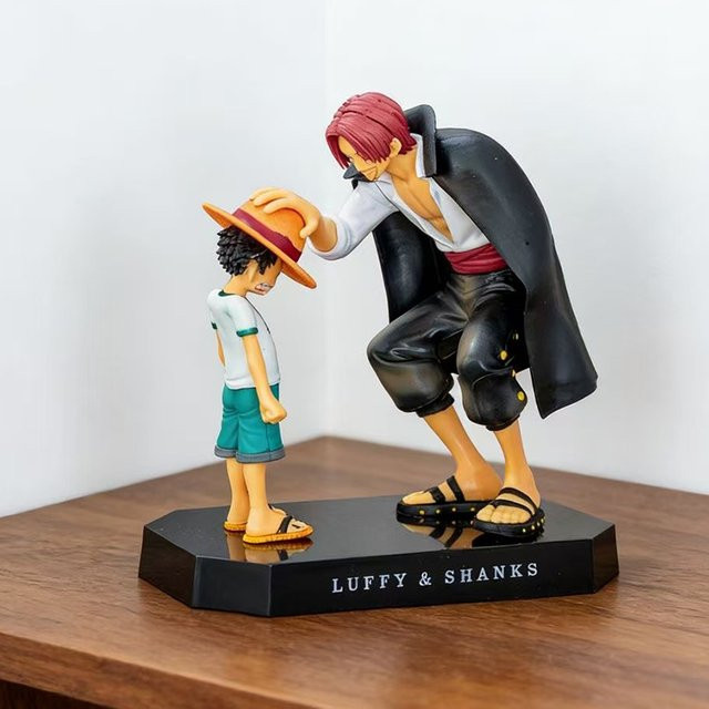 Bandai One Piece Reward Memories Straw Hat Luffy Red Hair Shanks, Desktop-Ornament, Kunststoff - Bild 1
