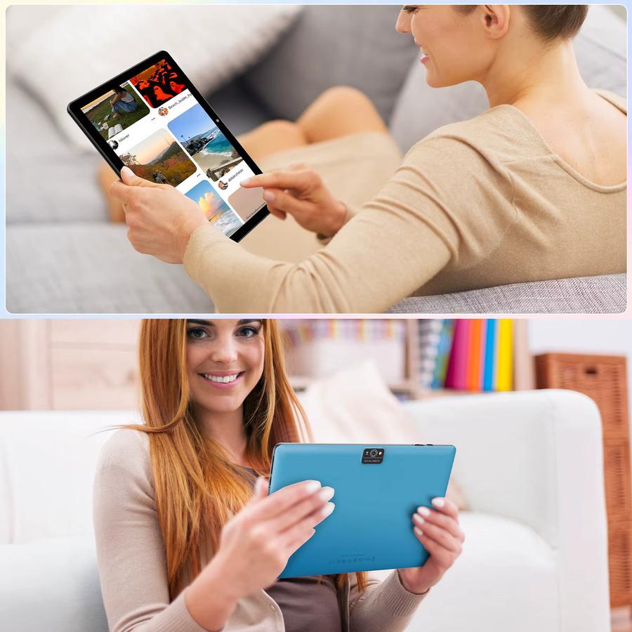 BAKEN Android 15 Tablet in Blau mit 10,0 Zoll Bildschirm, 12GB RAM, 64GB Speicher, Quad-Core-Prozessor, 6000mAh und Dual-Kameras (2MP+8MP) - Bild 3