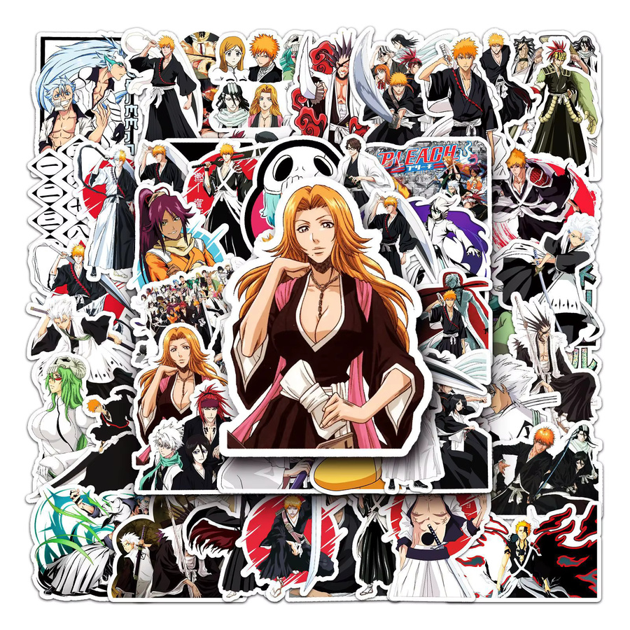 Bandai BLEACH Charakter Cartoon Koffer Wasserdichte Aufkleber, Bunt / Mehrfarbig, 50 Stück - Bild 2
