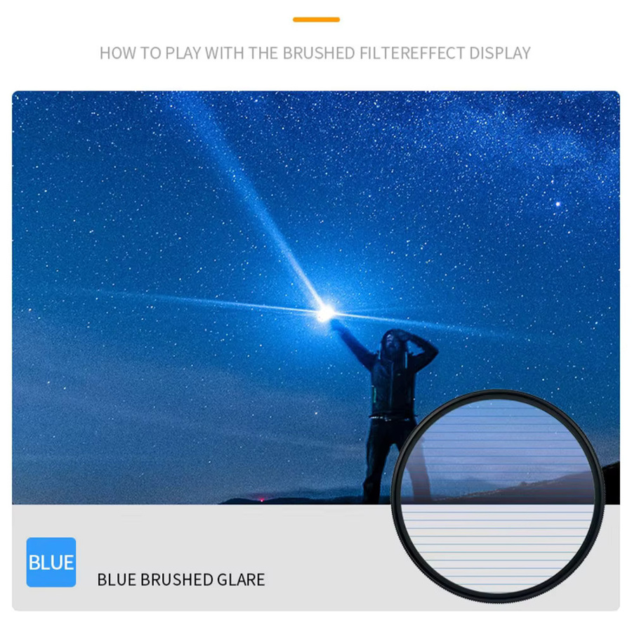 FOTOFLY Universeller Kameraobjektivfilter mit Goldstreifen und weichem Fokus in Gold und Blau - Bild 2