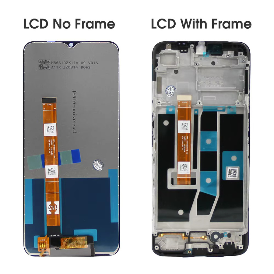 LCD Display Touchscreen Digitizer Montage mit Rahmen für OPPO A16 2021 CPH2269 und OPPO A16s CPH2271 in Schwarz, 6.52 Zoll - Bild 4