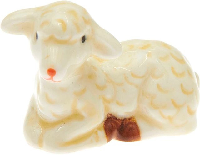 Rico Design Porzellan Lämmchen weiß B: 4 cm, T: 2,3 cm, H: 3,5 cm - Bild 1