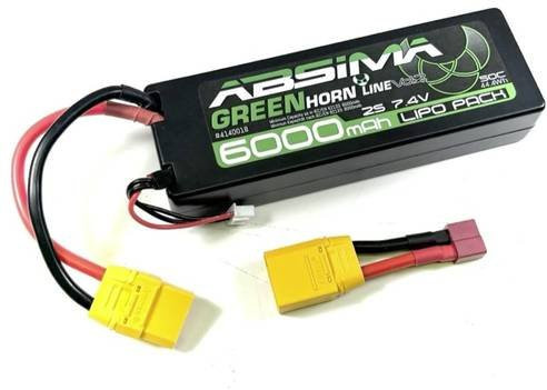 Absima Modellbau-Akkupack (LiPo) 7.4V 6000 mAh, Schwarz - Bild 1