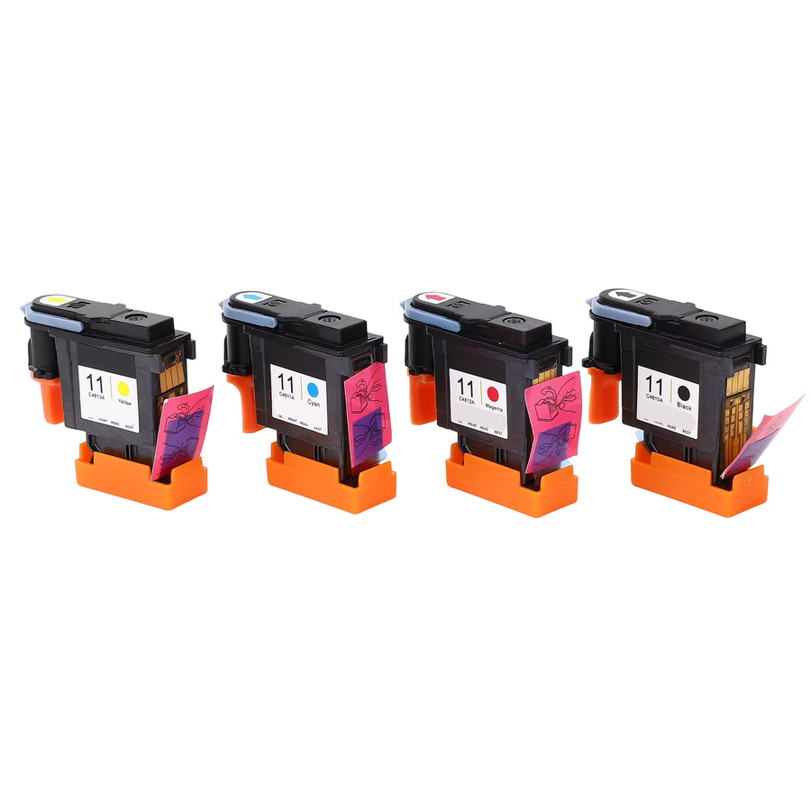 HP Druckkopf Ersatzset 4er Pack für Designjet 100 110 111 500 510 800 813 850 in Schwarz, Cyan, Magenta und Gelb - Bild 3