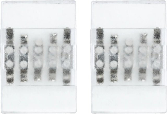 Paulmann MaxLED Clip-to-Clip LED Verbinder-Set aus Kunststoff, transparent, 2er-Set, L: 1,35 cm, B: 1,35 cm, H: 0,45 cm - Bild 1