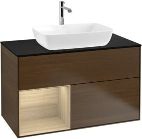 V&B Waschtischunterschrank Finion 100 in Eiche, Breite: 100 cm, Tiefe: 50,1 cm, Höhe: 50,1 cm - Bild 1