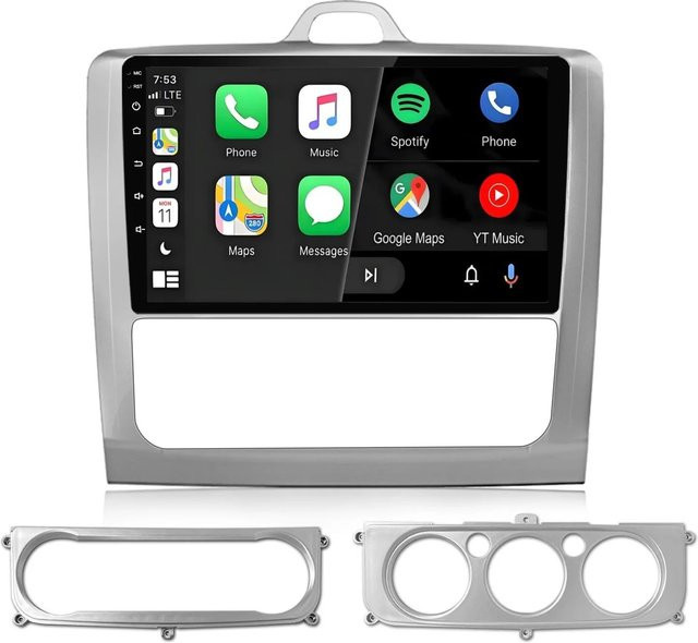 Junsun Autoradio für Ford Focus 2 (2004-2011) mit Bluetooth und GPS in Silber - Bild 1