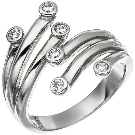 Colfem Ring 925 Silber, Zirkonia, Damen, Ringgröße 62 - Bild 1