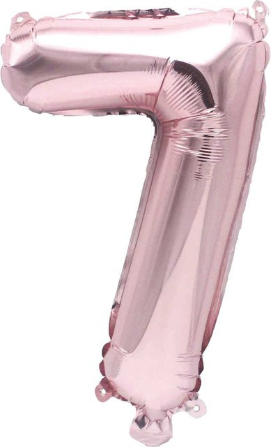 Rico Design Folienballon Zahl 7 in Rosa, Höhe: 36 cm - Bild 1