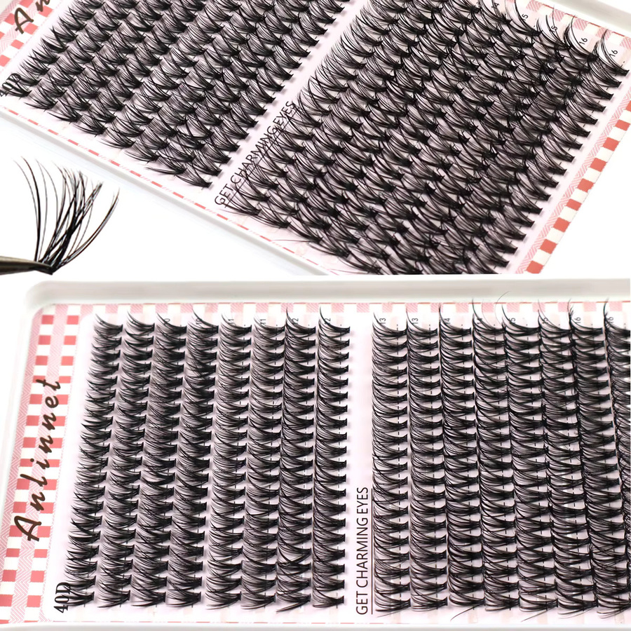 zhonghuirong Wimpernverlängerungsset, 640 Stück, Black, Unisex - Bild 4