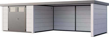 Telluria Gerätehaus Classico 3330 Lounge XL Rechts mit weißen Ecken, B/H/T: 792 x 298 cm, Weiß - Bild 1