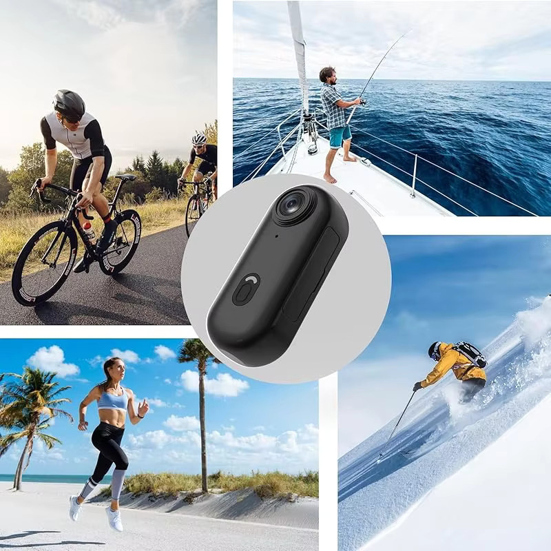 POVCAN 4K Daumen Action Kamera mit WiFi, Wasserdicht, Schwarz - Bild 5
