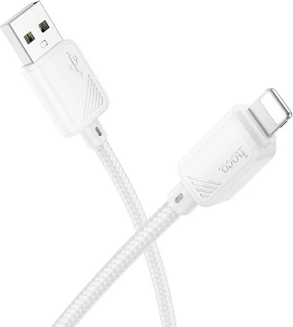 HOCO X113 USB-A auf Lightning Daten- und Ladekabel mit 18W in Weiß, Länge: 1 m - Bild 1