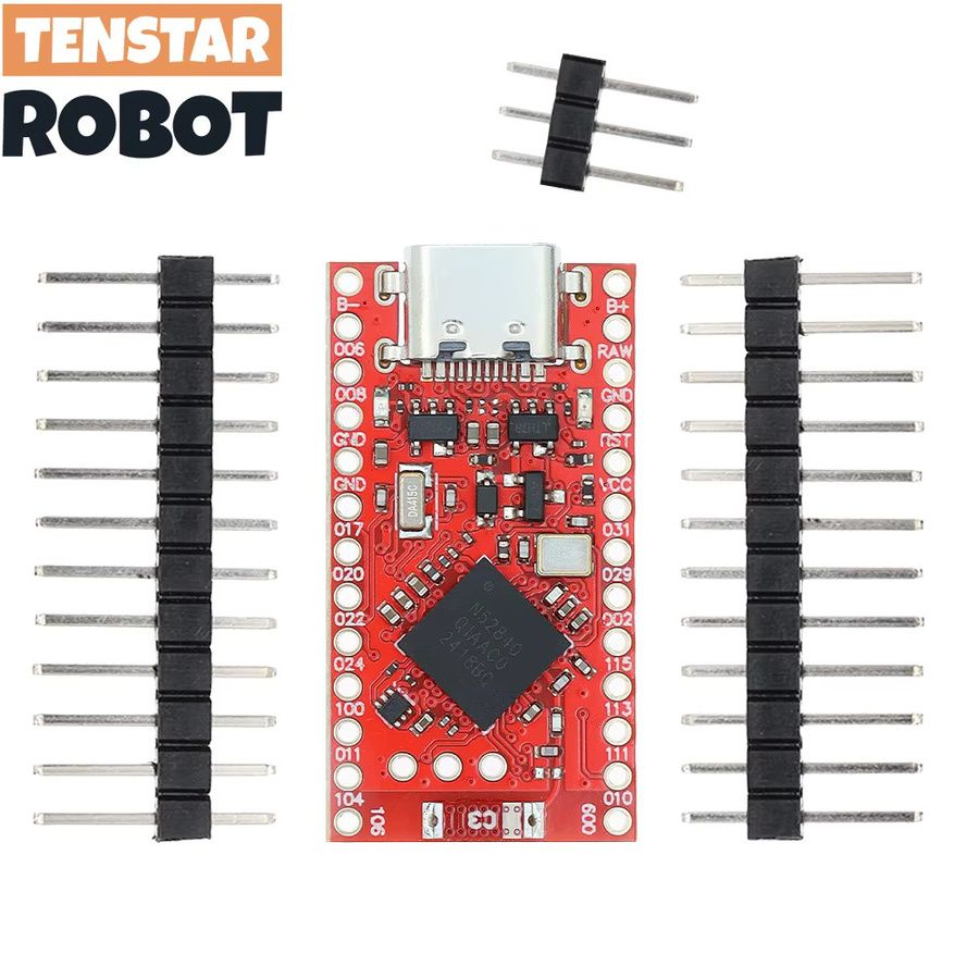 TENSTAR 2 Stück NRF52840 Entwicklungsboard kompatibel mit Nice!Nano V2.0 Bluetooth Split Tastatur Pro Micro Red Board - Bild 2
