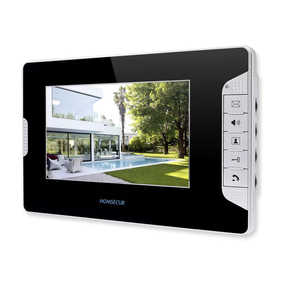 HOMSECUR XM703-B V70E-B Kabelgebundene Video-Türsprechanlage mit 7-Zoll-TFT-LCD-Farb-Innenmonitor - Bild 4