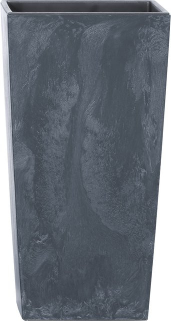 Prosperplast Blumentopf modern in Anthrazit mit Betonoptik, B/T/H: 22 x 22 x 42 cm - Bild 1